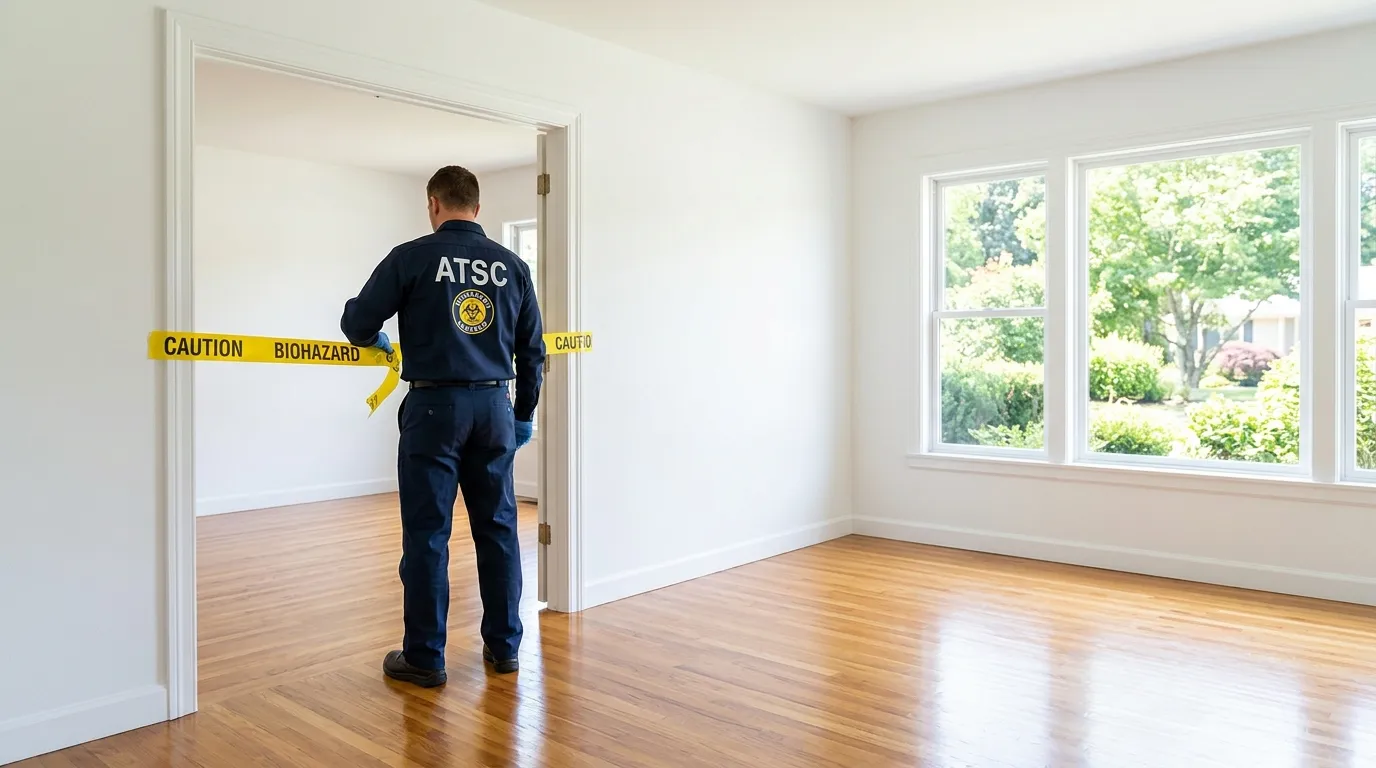 Certified biohazard cleanup crew performing Trauma Scene Cleanup in Shakopee